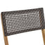 Bistro Foldable Chair With Wicker Backrest