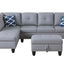 Irine - Sectional Sofa With Ottoman - Gray