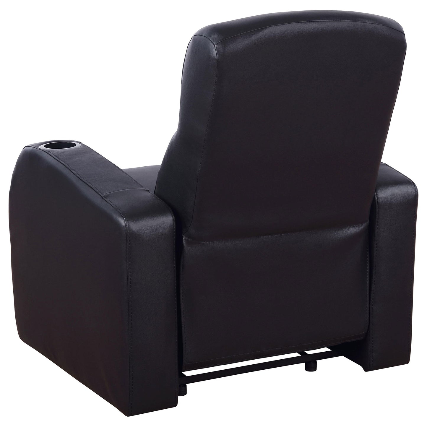 Franky - 7 Piece Seater Home Theater Set, Reclining Chairs & Storage Consoles - Black