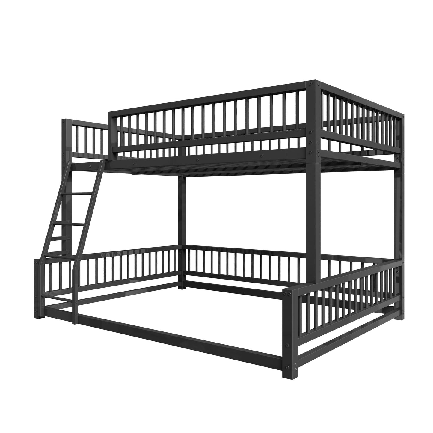Bunk Bed With Ladder And Safety Guardrails