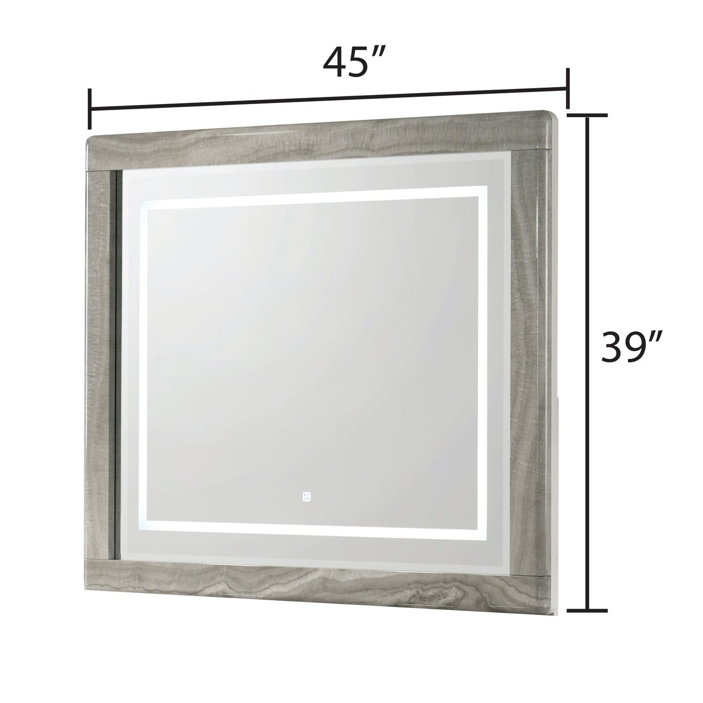 Jazz - LED Mirror With Touch Sensor Switch (Dresser Not Included) - White