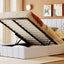 Elegant Upholstered Platform Bed With Hydraulic Storage System