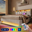Upholstered Platform Bed With A Hydraulic Storage System, LED And USB Charging (Without Mattress)