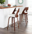 Cecina - Mid-Century Modern Fixed Height Counter Stool With Swivel And Round Footrest (Set of 2)