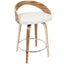 Grotto - Contemporary Fixed Height Counter Stool & Swivel With Round Footrest (Set of 2)