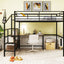 Loft Bed With Desk And Lateral Storage Ladder