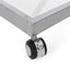 Modern Z Shaped Bar Cart With Tempered Glass Shelves - Silver