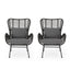 Modern Aesthetic Outdoor Rattan Accent Chair With Metal Legs