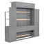 Murphy Wall Bed With LED Lights, Shelves And Drawers