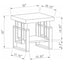 Rectangular End Table With Geometric Design And Open Shelf - White