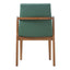 Dining Chairs (Set of 2) - Green / Walnut