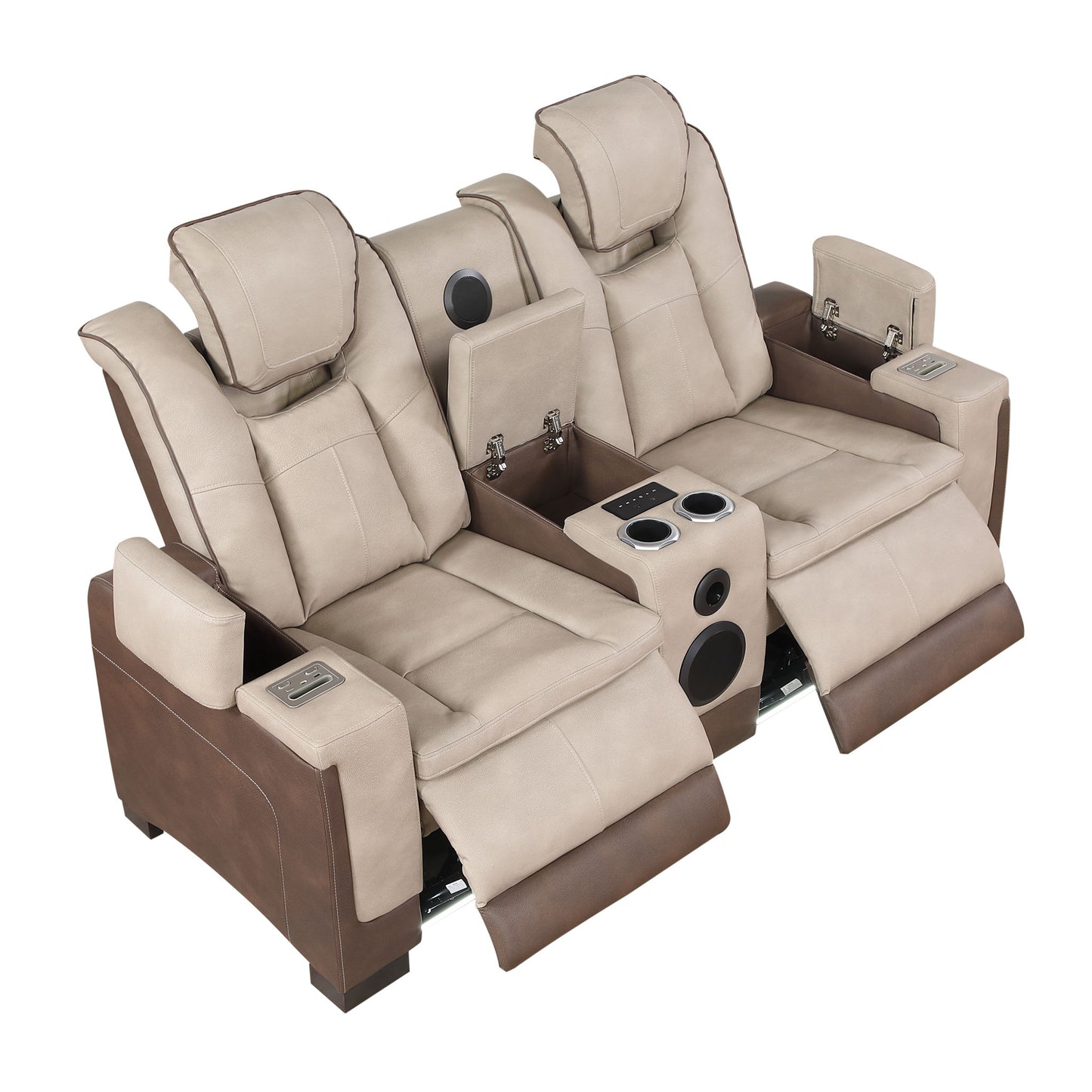 Bruno - Power Reclining Loveseat With Bluetooth Speakers