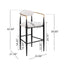 Upholstered Bar Stools With Backs For Kitchen Island (Set of 2) - Beige