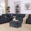 Lily - Sectional Sofa With Ottoman - Black