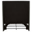 California King Upholstered Panel Bed With Tufted Headboard - Gray