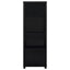 Sandl - 3 Shelf Media Tower With Cabinet Storage Solution - Black