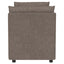 Isiah - Raised Arm Accent Bench - Brown