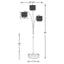 Bali - Shores Hanging Crystal Arc Floor Lamp Floor Lamp - Chrome