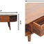 Oval Coffee Table With 1 Drawer - Chestnut