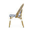 Chic French Bistro Chair With Durable Rattan And Aluminum Frame