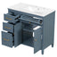 Bathroom Vanity With Sink, 1 Tip Out Drawer, 3 Side Drawers, Adjustable Shelf