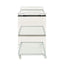 Elegant Acrylic Bar Cart With Tempered Glass Shelves And Rattan Metal Frame - Clear