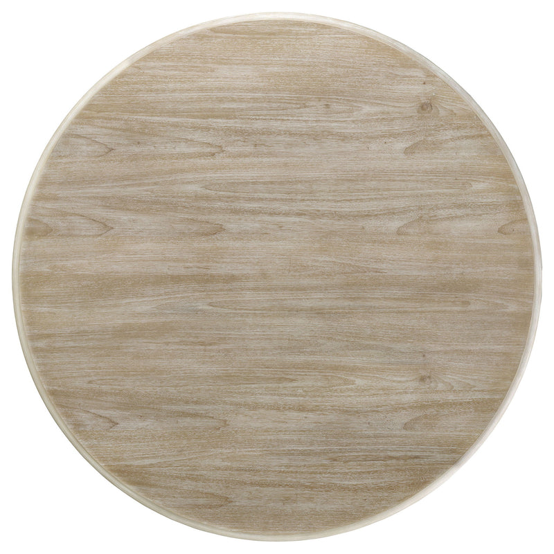 Verdugo - Round Dining Table With Pedestal Base - White Washed