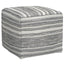 Carina - Square Woven Pouf - Black White
