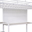 Metal Loft Bed With Desk, 3 Shelves And Ladder