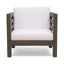 Outdoor Acacia Wood Patio Chair With Fabric Cushion