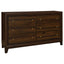 Anza - 6 Drawer Dresser Cabinet - Walnut