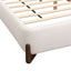 Queen Size Elegant Terry Upholstered Bed - White