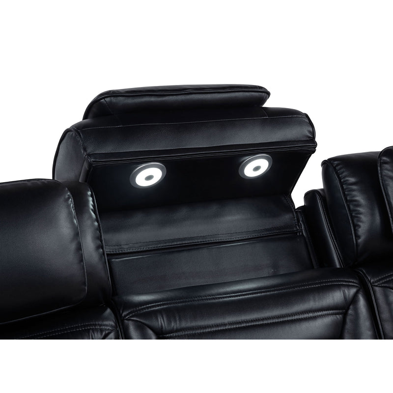 Isadora - Power Reclining Loveseat With Dual USB Charging And Built In Bluetooth Speaker - Black