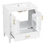 Elegant Fluted Bathroom Vanity With Sink, Soft Close Doors & Drawer