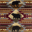 Nature's Nest - 5'3" X 7'3" Lodge Area Rug Polypropylene - Multi, Red