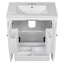 Double Sink Bathroom Vanity Set With Wall Mount Mirror Cabinet