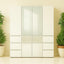 Elise - Slim Modular Closet Cabinet With Mirror - White