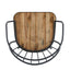 Industrial Inspired Indoor Dining Chair With Metal Legs And Birch (Set of 2) - Black / Natural