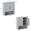 Multi Functional Wall Mounted Cabinet With Adjustable Shelves For Bathroom