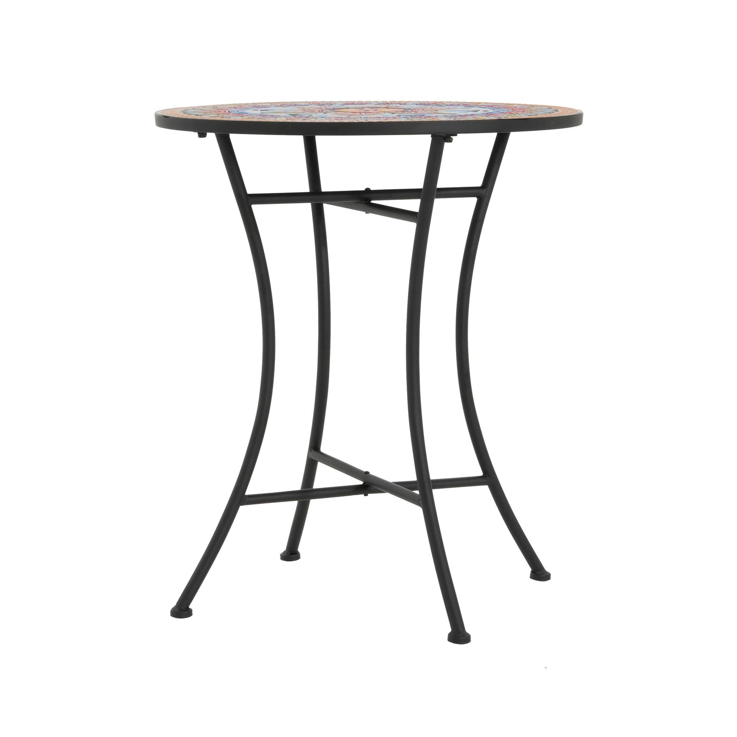 Lambert - Outdoor Chat Set - Black / Red
