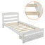 Platform Bed Frame With Storage Drawer And Wood Slat Support No Box Spring Needed