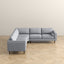 Amber - Corner Sectional Sofa - Light Gray