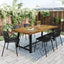 Stackable Outdoor Chairs With Breathable Plastic Backrest (Set of 2)