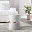 Gemma - Contemporary / Glam Ottoman - Silver / Gold