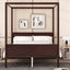 Canopy Platform Bed With Headboard And Footboard, Slat Support Leg