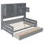 Daybed With All-In-One Cabinet And Shelf