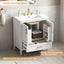 Elegant Fluted Bathroom Vanity With Sink, Soft Close Doors & Drawer