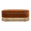 Melinda - Oval Tufted Bullion Fringe Storage Bench