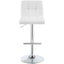 Lenny - Upholstered Adjustable Bar Stool (Set of 2) - White