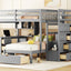 Bunk Bed With Desk, Drawers And Shelves